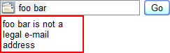 error message on invalid type=email field