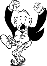 angry guy with arms up