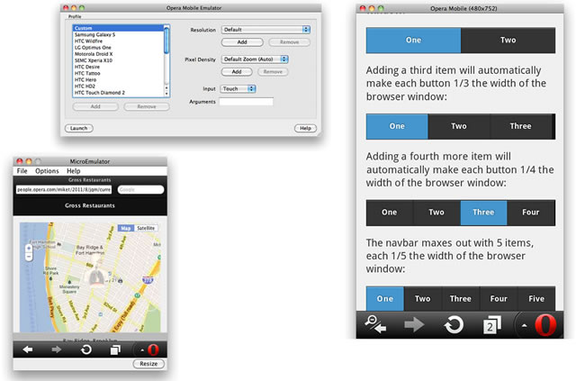 opera mobile and opera mini emulators